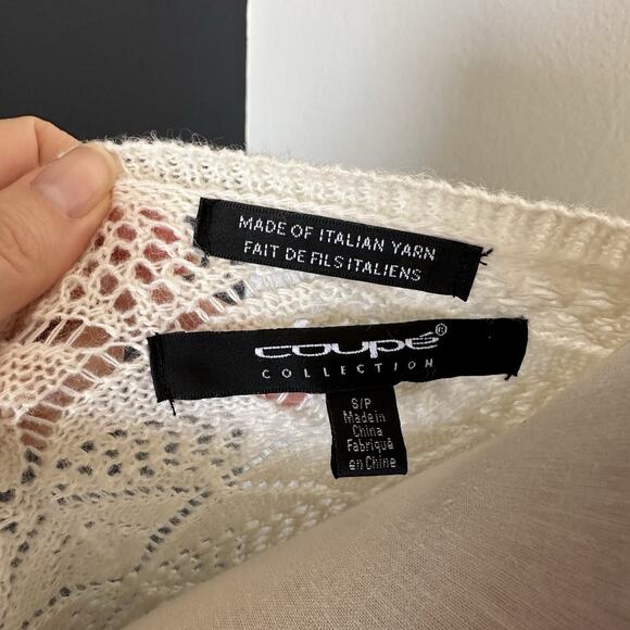 Coupe Collection Button Knit Cardigan Wool Blend Italian Delicate Elegant - Picture 6 of 8